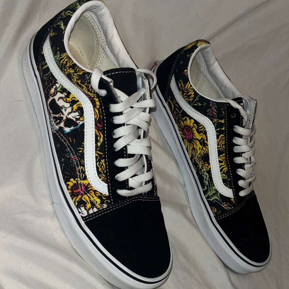 Vans Black and Multicolor Low-Top Sneakers